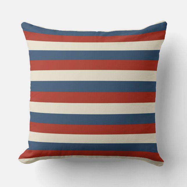 Bandas Americana - Cojín decorativo clásico (Anverso)