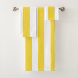 Bandas anchas clásicas, amarillo limón, blanco