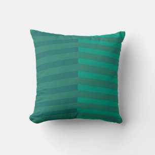 Bandas anchas en almohada de patrón azul