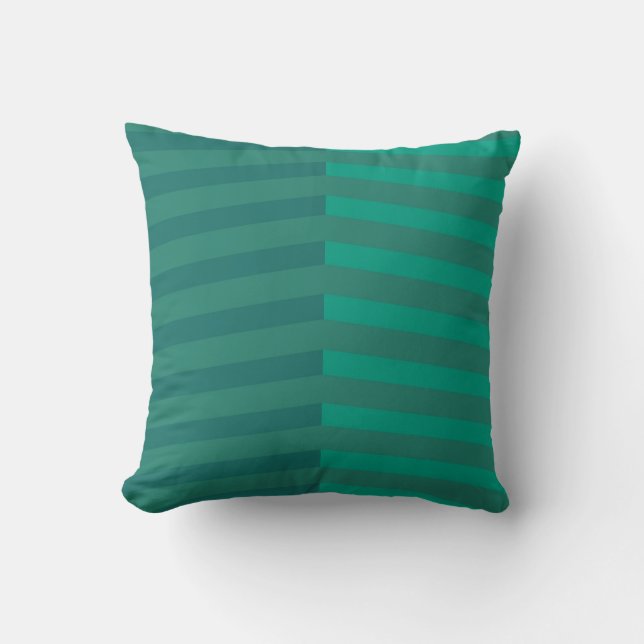 Bandas anchas en almohada de patrón azul (Anverso)