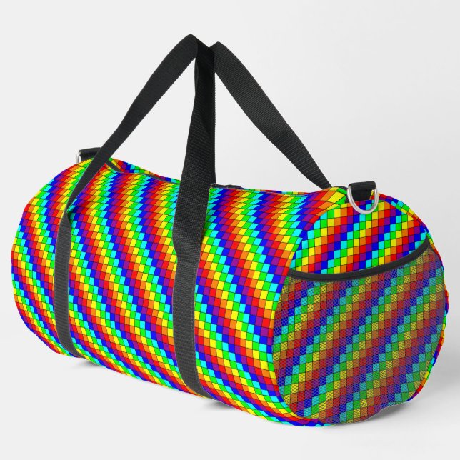 Bandas arco iris - Bolsa Duffel (Esquina derecha)