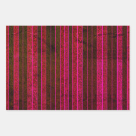 Bandas brillantes Papel de envolver conjunto plano