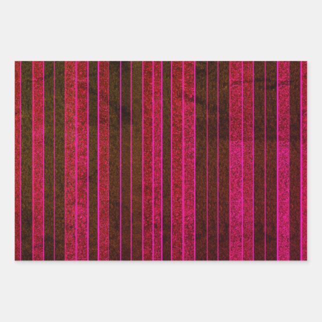 Bandas brillantes Papel de envolver conjunto plano (Anverso)