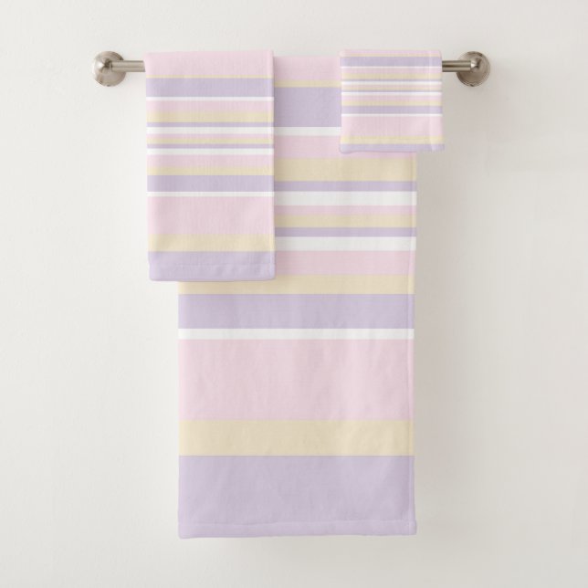 Bandas complejas - rosa pastel, amarillo y púrpura (In situ)