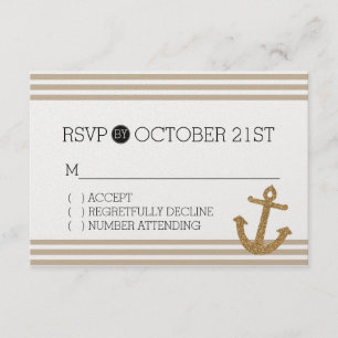 Bandas de anclaje de Purpurina de oro RSVP