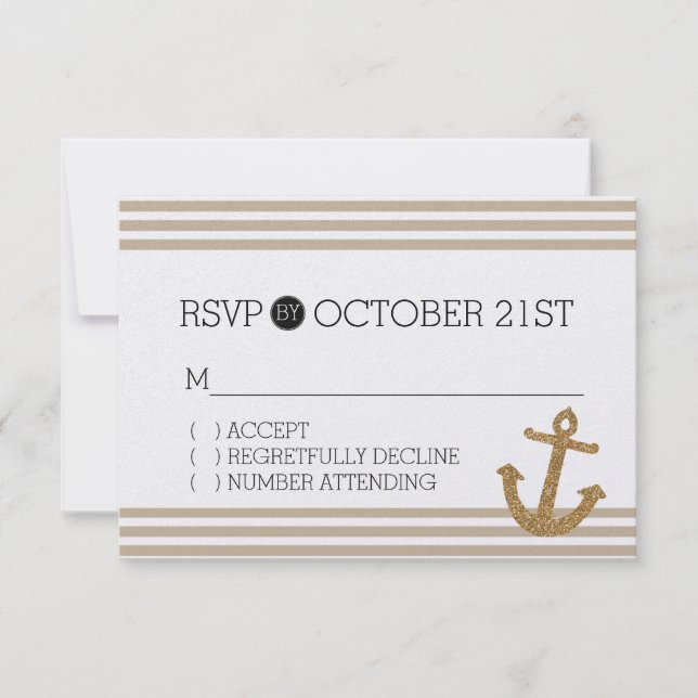 Bandas de anclaje de Purpurina de oro RSVP (Anverso)