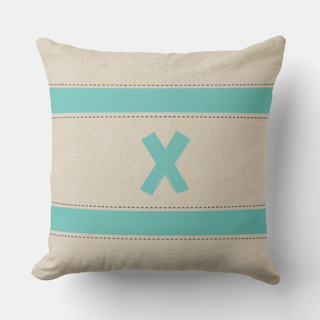 Bandas de aspecto lineal Añadir almohada monográfi (Anverso)