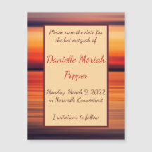 Bandas de atardecer Guardar la tarjeta magnética d