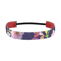Bandas de cabeza no deslizantes de color azul flor