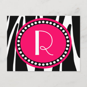 Bandas de cebra y tarjetas postales monogramadas d