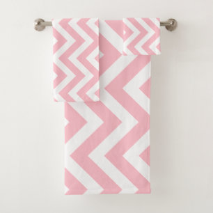 Bandas de Chevron verticales grandes rosas y blanc