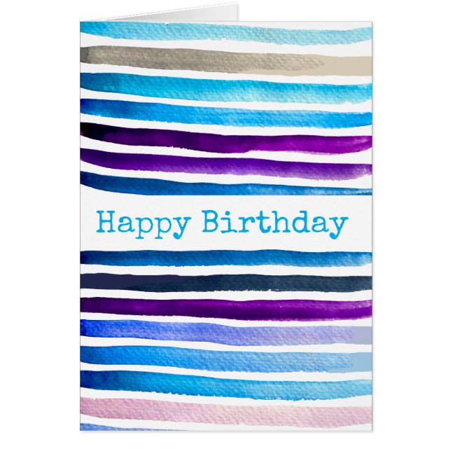 Bandas de color azul pintadas a mano (Frente)