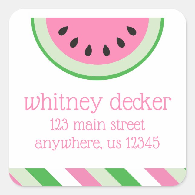 Bandas de la sandía rosada Retorno de las etiqueta (Anverso)