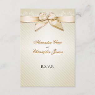 Bandas de oro de cinta de marfil RSVP Nota V2