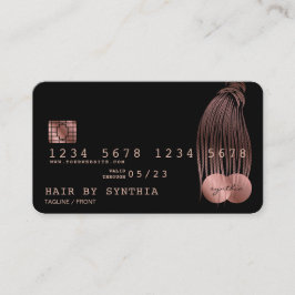 Bandas de oro estilo Rosa con tarjeta de crédito