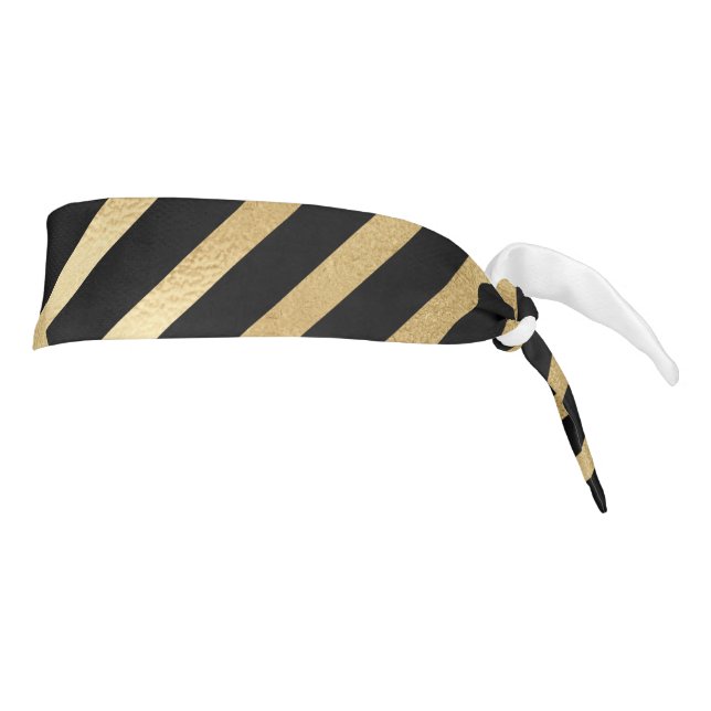 Bandas de oro geométricas de color blanco negro mo (Girar 90)