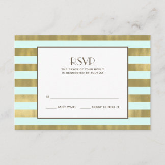 Bandas de Relieve metalizado dorado azul RSVP