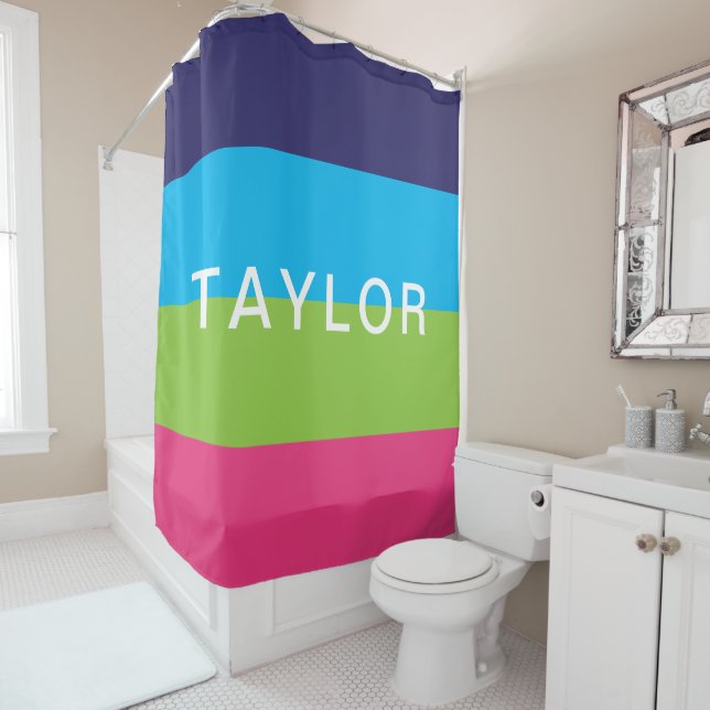 Bandas de Rugby Brillantes Cortina de Ducha Person (In situ)