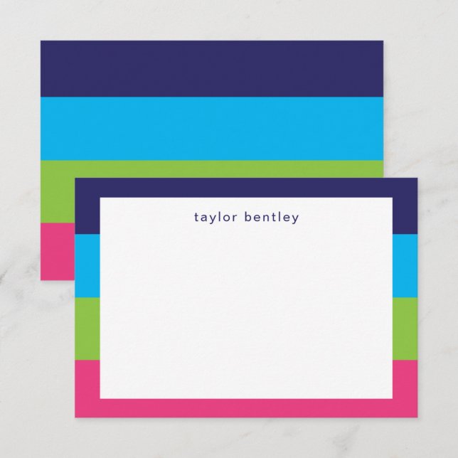 Bandas de Rugby Brillantes Tarjetas de nota person (Anverso / Reverso)