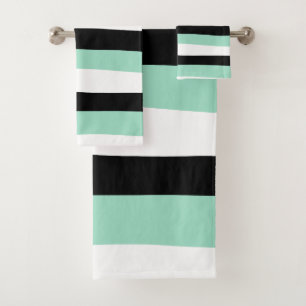 Bandas desiguales - Verde en miniatura, blanco y n