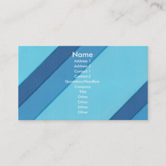 Bandas diagonales azules, tarjetas de visita
