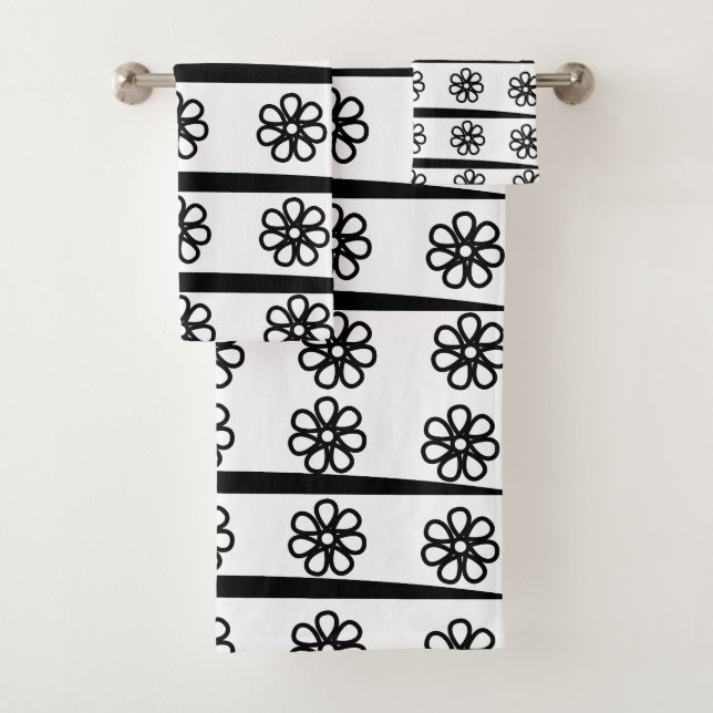 Bandas florales en blanco y negro (In situ)