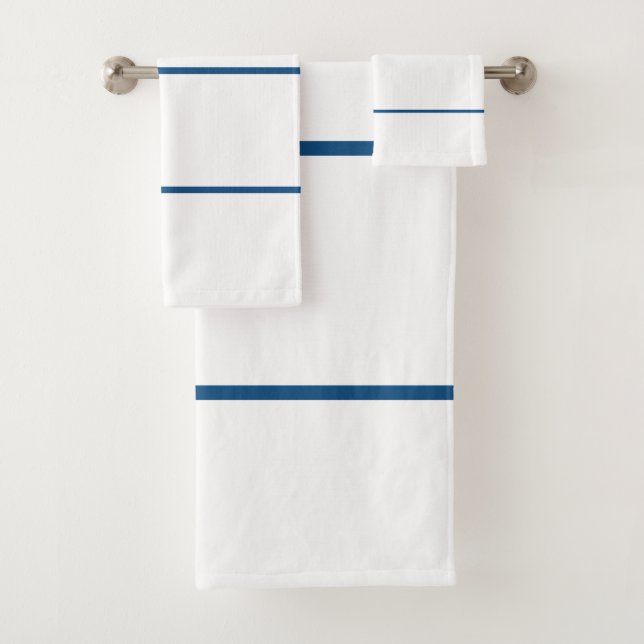 Bandas geométricas azules de Azure blanco (In situ)