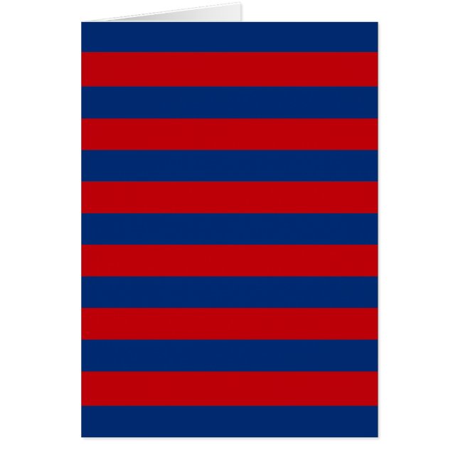 Bandas horizontales rojas y azules grandes (Frente)