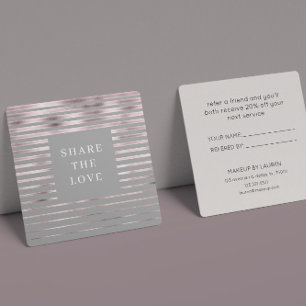 Bandas metálicas Rosa Tarjeta de Lealtad Moderna G