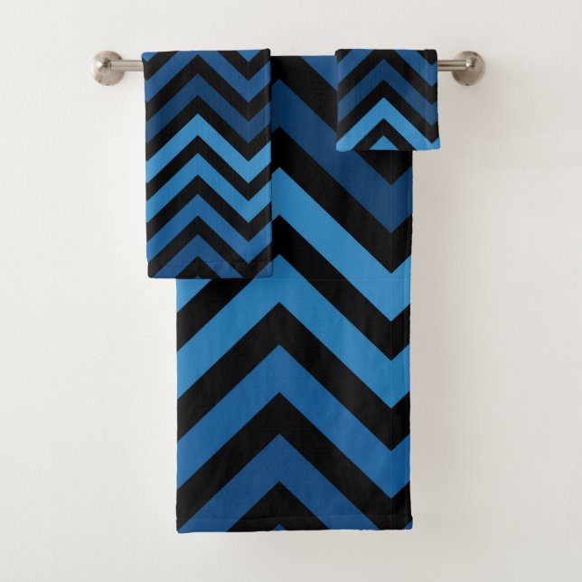 Bandas Modernas Azul Oscuro Y Azul Claro (In situ)