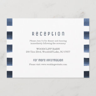 Bandas náuticas de color marino recepción de bodas