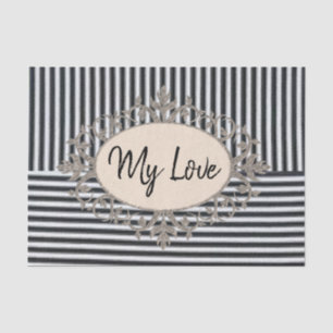 Bandas negras de la playa del papel de los tejidos