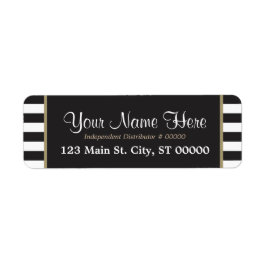 Bandas negras y blancas - Oro - Etiquetas