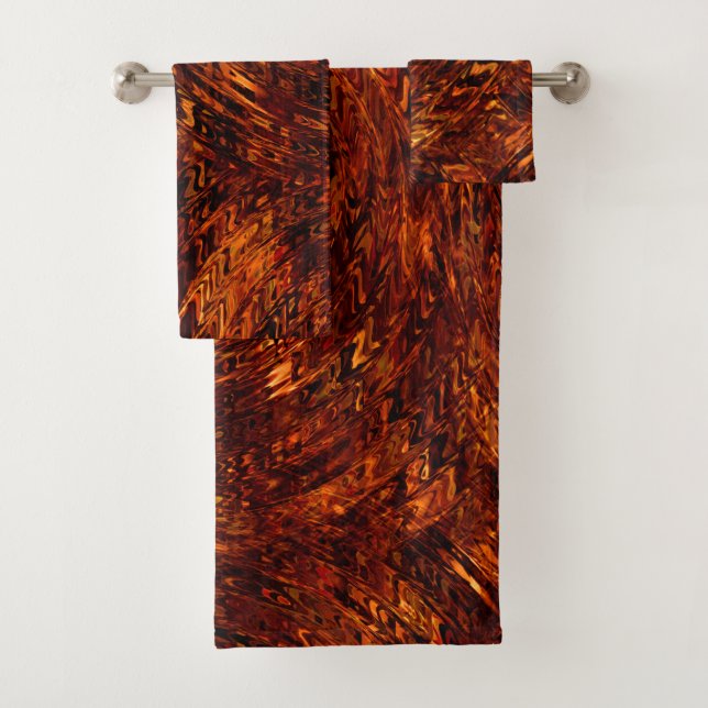 Bandas redondeadas abstractas en tonos dorados roj (In situ)