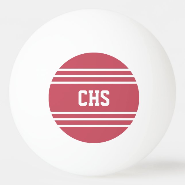 Bandas rojas corales personalizado bolas monográfi (Anverso)
