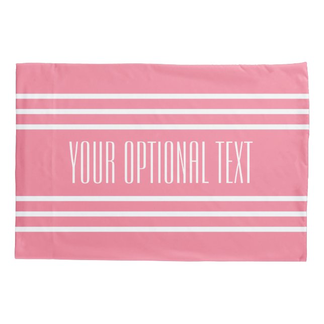 Bandas rosadas personalizado fundas de almohada de (Reverso)