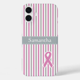 Bandas rosadas y plateadas personalizados fundas e
