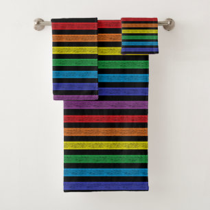 Bandas trazadas en negro arcoiris