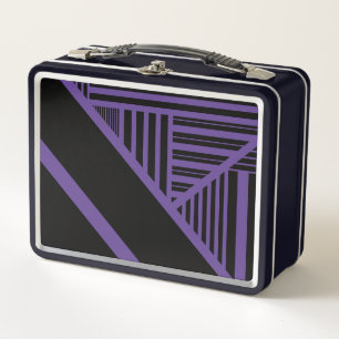 Bandas triangulares en morado y negro