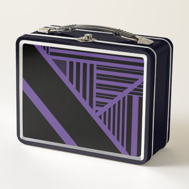 Bandas triangulares en morado y negro (Anverso)