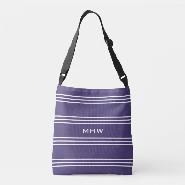 Bandas violetas personalizado bolsas monográficas (Reverso)