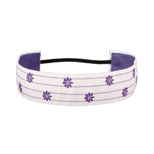 Bandas violetas y Rubor y flores moradas