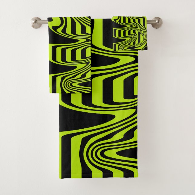 Bandas y Swirls - Lime Green y Black (In situ)
