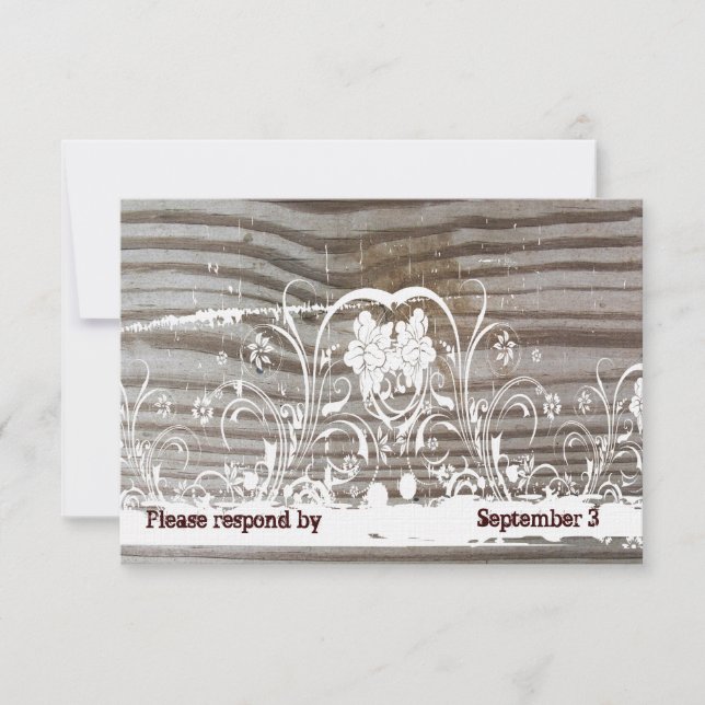 Banded Wood rsvp con sobres (Anverso)