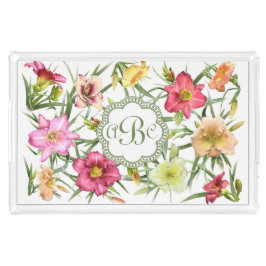 Bandeja Acrílica Daylilies Personalizado