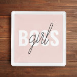 Bandeja Acrílica Frase del jefe del Chica rosado Pastel moderno<br><div class="desc">Frase del jefe del Chica rosado Pastel moderno</div>