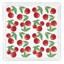 Gráfico de cerezas rojas en todo el patrón