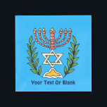 Bandeja Acrílica Magen persa David Menorah<br><div class="desc">Esta imagen fue adaptada de una antigua teja judía persa y cuenta con una menorah con un Magen David (Estrella de David) enmarcado por ramas de olivo. Se han conservado las imperfecciones de la imagen original pintada a mano. Añade tu propio texto en la parte superior.</div>