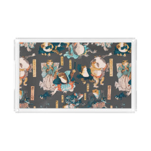 Bandeja Acrílica Ondulaciones ukiyo-e de rana japonesa