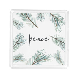 Bandeja Acrílica Pine Boughs | Vacaciones